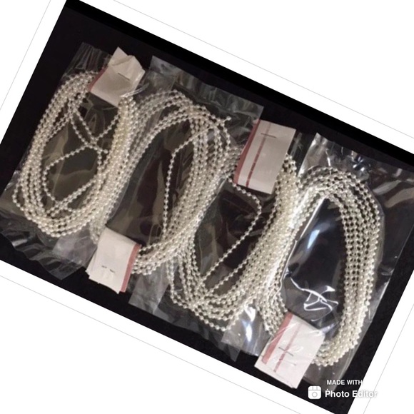 PEARL FUSED BEADED STRANDS CRAFT SEW - Picture 2 of 4